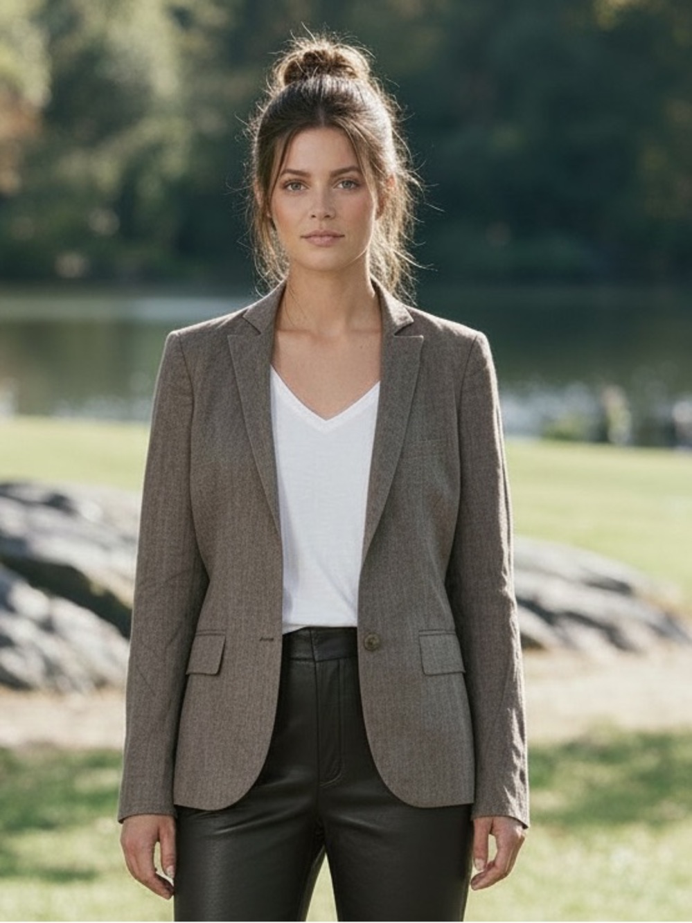 Stella McCartney * Light Taupe 100% Wool Blazer Tailored Single Button 6